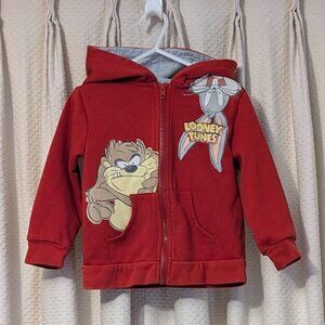 Vintage Red Looney Tunes Hoodie - 4T